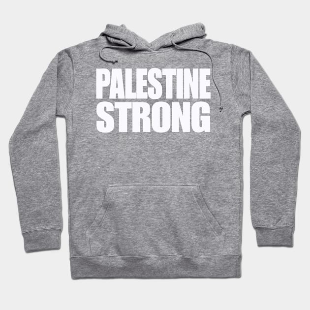 Palestine Strong - White - Back Hoodie by SubversiveWare